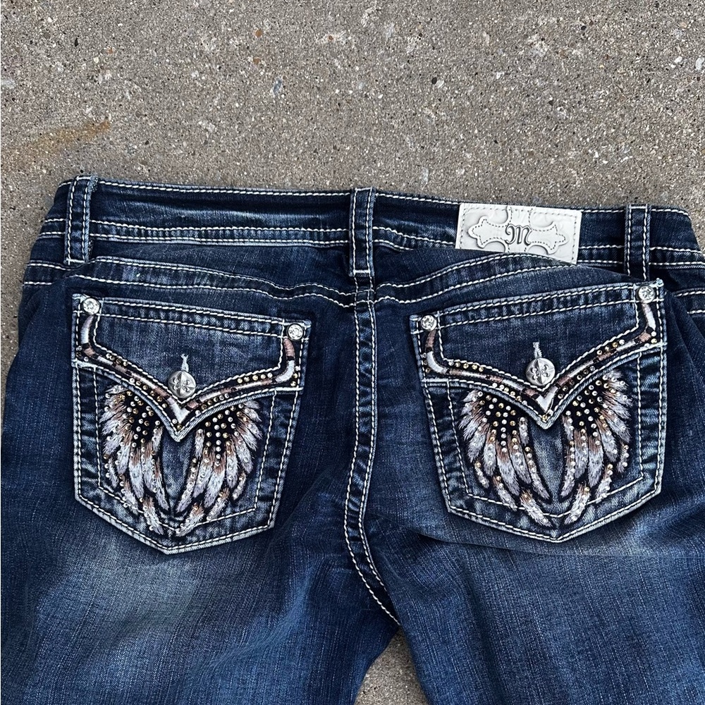 Women's Blue Embellished Jeans